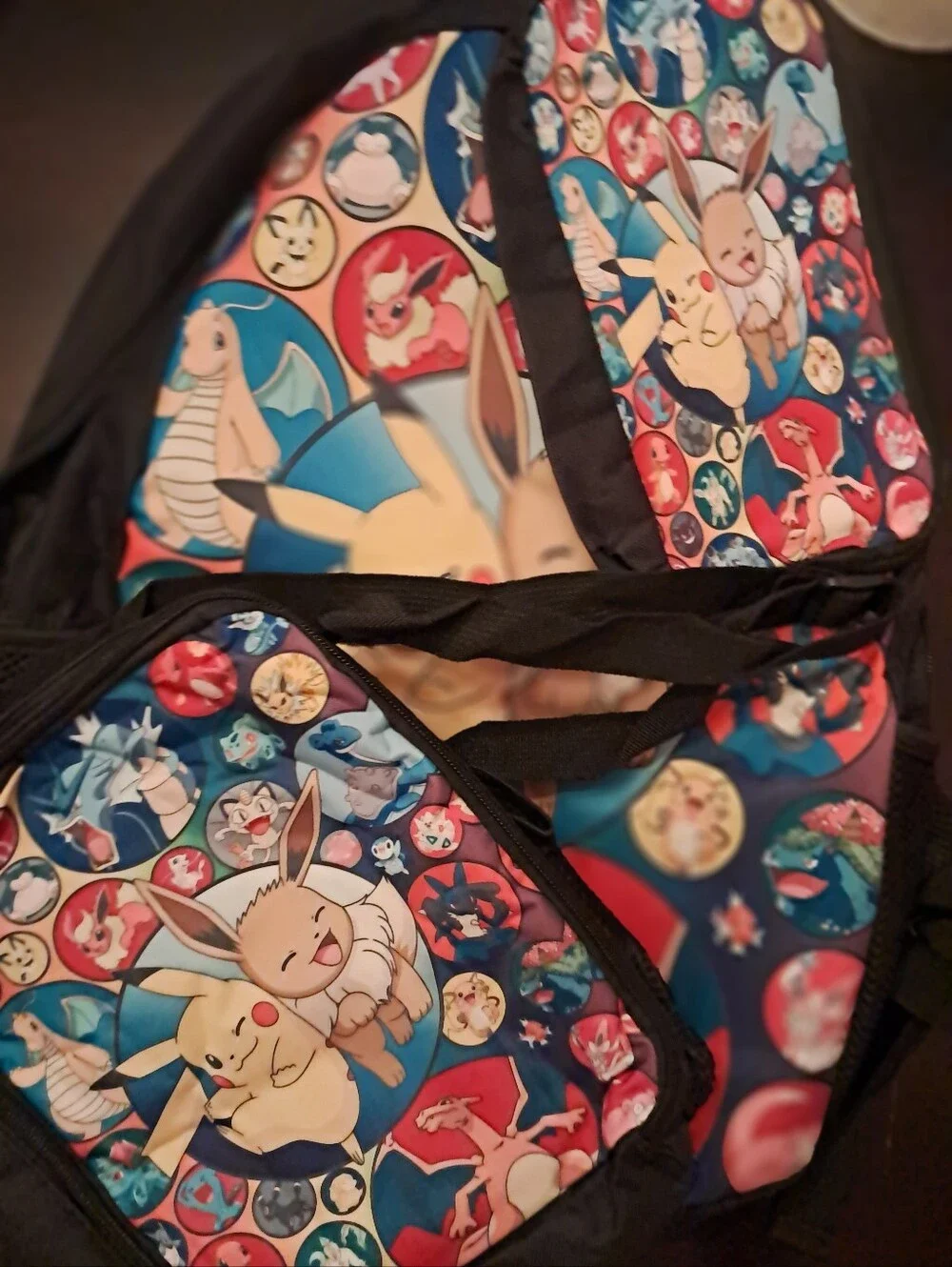 Kids Blue & Red Character-Print Backpack - Pikachu & Friends